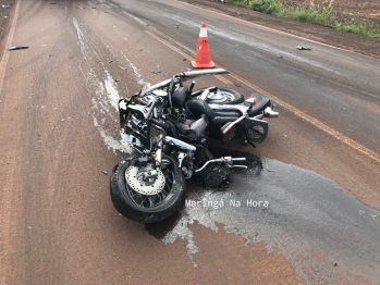 foto de Colisão frontal mata motociclista na PR-323 entre Paiçandu e Água Boa