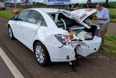 foto de Jovem de 20 anos fica gravemente ferido após colidir moto na traseira de carro entre Marialva e Sarandi