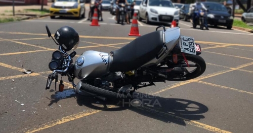 Motociclista fica gravemente ferido após colisão com carro em Maringá