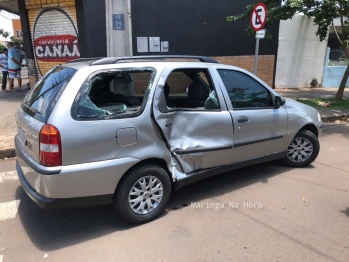 foto de Vídeo mostra acidente grave entre carro e moto em Maringá