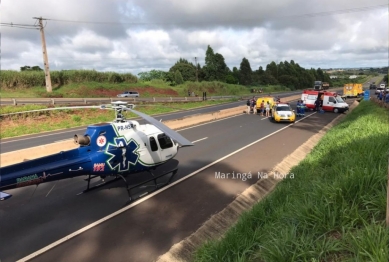 foto de Idoso fica gravemente ferido após ser atropelado por carreta na Rodovia BR-376