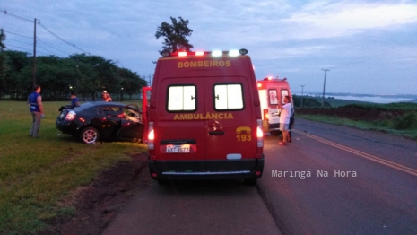 foto de Colisão frontal entre carro e carreta mata vigilante na saída de Maringá para Iguaraçu