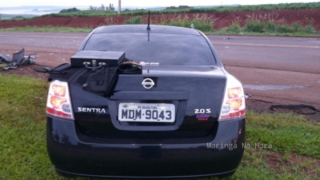 foto de Colisão frontal entre carro e carreta mata vigilante na saída de Maringá para Iguaraçu