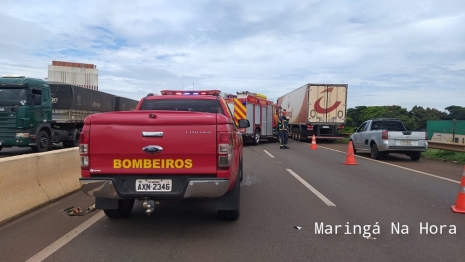 foto de Jovem perde controle de veículo e capota na rodovia entre Paiçandu e Maringá