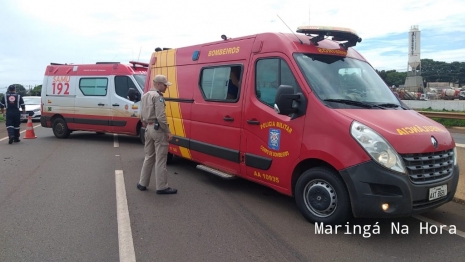 foto de Jovem perde controle de veículo e capota na rodovia entre Paiçandu e Maringá