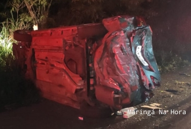 foto de Contrabandista de cigarros morre após capotar carro na PR-323