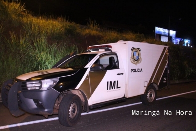 foto de Motociclista morre ao bater em carreta quebrada no Contorno Norte de Maringá