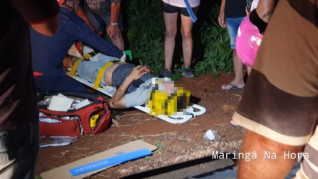 foto de Acidente entre carro e moto deixa motociclista gravemente ferido