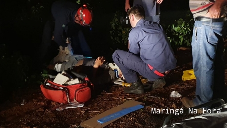 foto de Acidente entre carro e moto deixa motociclista gravemente ferido