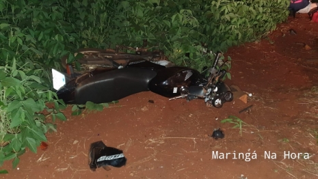 foto de Acidente entre carro e moto deixa motociclista gravemente ferido