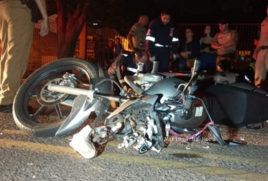 foto de Ciclista sofre traumatismo craniano após grave acidente em Sarandi