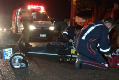 foto de Ciclista sofre traumatismo craniano após grave acidente em Sarandi