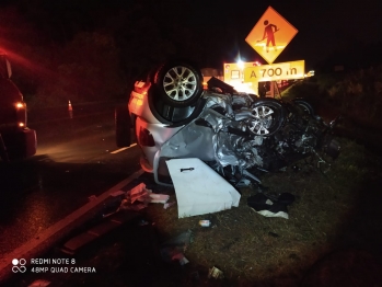 foto de Colisão frontal mata três pessoas em grave acidente na rodovia PR-444