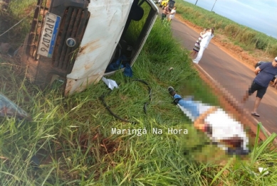 foto de Motorista morre ao ser ejetado de carro durante capotamento na região de Maringá