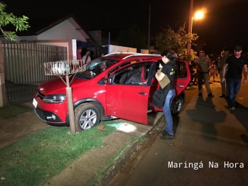 foto de Homem é morto e mulher é socorrida em estado grave após serem baleados dentro de carro em Maringá