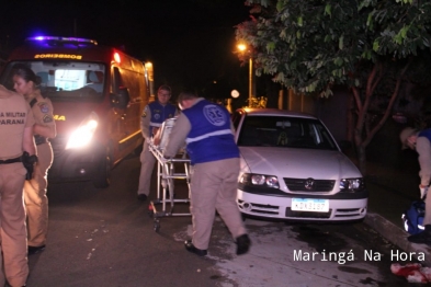 foto de Com gargalo de garrafa, mulher fere marido no peito em Maringá