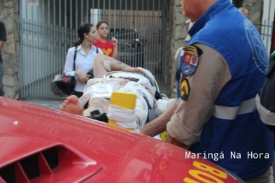 foto de Motociclista é socorrido em estado grave após bater de frente contra Jeep em Maringá