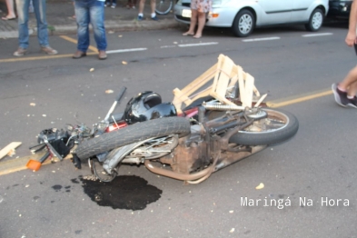 foto de Motociclista é socorrido em estado grave após bater de frente contra Jeep em Maringá