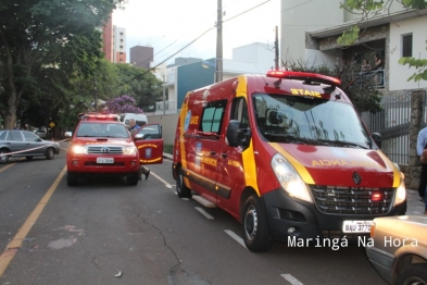 foto de Motociclista é socorrido em estado grave após bater de frente contra Jeep em Maringá