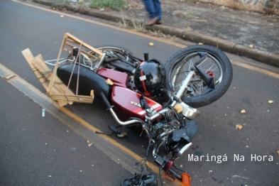 foto de Motociclista é socorrido em estado grave após bater de frente contra Jeep em Maringá