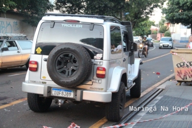 foto de Motociclista é socorrido em estado grave após bater de frente contra Jeep em Maringá