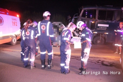 foto de Acidente entre ônibus e carro deixa 4 mortos na PR-317 entre as cidades de Maringá e Iguaraçu