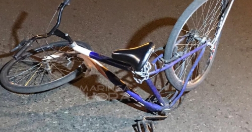 Motociclista fica gravemente ferido após bater contra bicicleta em Maringá