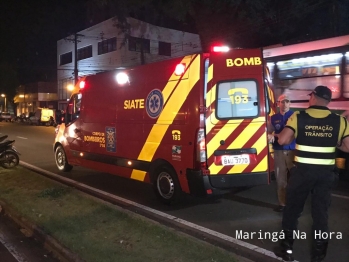 foto de Motociclista fica gravemente ferido após bater contra bicicleta em Maringá