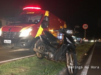 foto de Motociclista fica gravemente ferido após bater contra bicicleta em Maringá