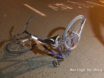 foto de Motociclista fica gravemente ferido após bater contra bicicleta em Maringá