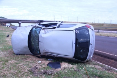 foto de Jogador do Maringá Seleto Futsal sofre ferimentos graves após capotar carro na Marginal do Contorno Norte