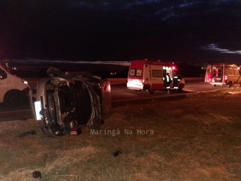 foto de Jogador do Maringá Seleto Futsal sofre ferimentos graves após capotar carro na Marginal do Contorno Norte