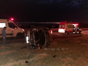 foto de Jogador do Maringá Seleto Futsal sofre ferimentos graves após capotar carro na Marginal do Contorno Norte