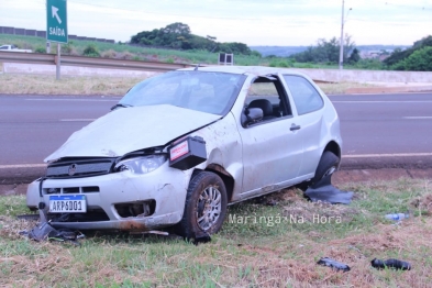 foto de Jogador do Maringá Seleto Futsal sofre ferimentos graves após capotar carro na Marginal do Contorno Norte