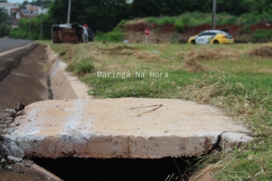 foto de Jogador do Maringá Seleto Futsal sofre ferimentos graves após capotar carro na Marginal do Contorno Norte