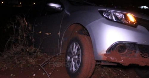 Durante roubo em Maringá, motorista é agredido e mulher é levada como refém