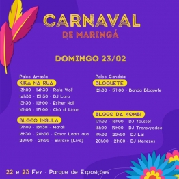 foto de Confira informações sobre a festa de Carnaval de Maringá deste fim de semana