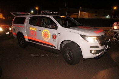 foto de Colisão frontal entre carro e motocicleta deixa jovem gravemente ferido em Maringá