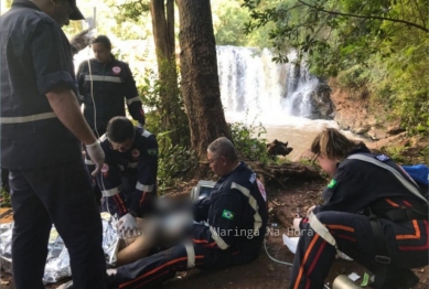 foto de Jovem morre afogado em cachoeira na região de Maringá