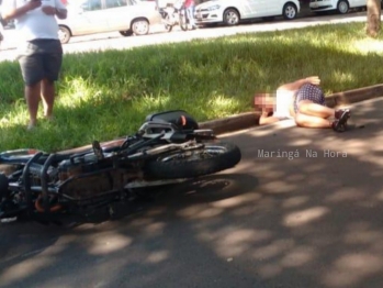 foto de Dois atropelamentos em Maringá e um em Sarandi envolvendo motocicletas