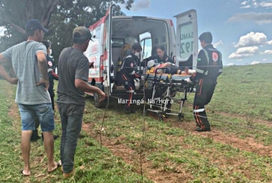 foto de Homem leva chifrada no pescoço e é internado em estado grave na região de Maringá