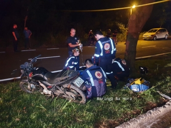 foto de Homem é socorrido inconsciente e com lesões graves após queda de moto em Maringá