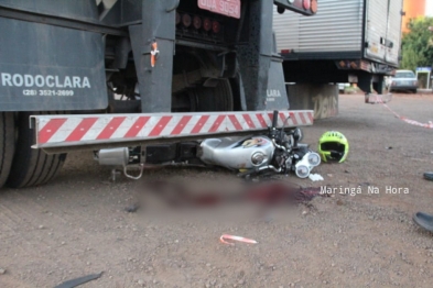 foto de Jovem morre após bater motocicleta na traseira de caminhão estacionado em Maringá