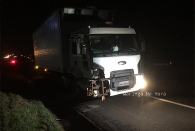 foto de Homem morre atropelado por caminhão enquanto empurrava carro no Contorno de Marialva