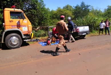 foto de Colisão frontal mata mãe e filho em acidente entre as cidades de Colorado e Itaguajé