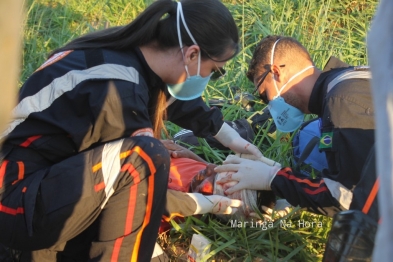 foto de Ciclista sofre ferimentos graves em acidente na PR-323