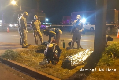 foto de Maringá; homem morre após bater motocicleta em poste na Avenida Morangueira