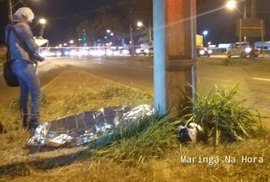 foto de Maringá; homem morre após bater motocicleta em poste na Avenida Morangueira