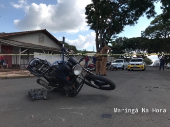 foto de Motociclista de 18 anos é socorrido inconsciente após acidente em Maringá