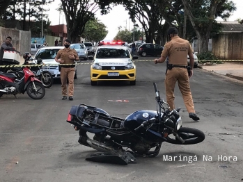 foto de Motociclista de 18 anos é socorrido inconsciente após acidente em Maringá